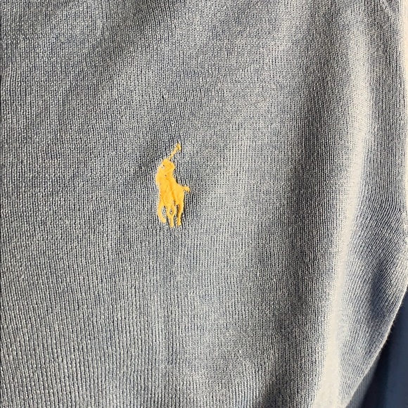 Light Blue Polo Ralph Lauren V Neck Sweater - Picture 3 of 8